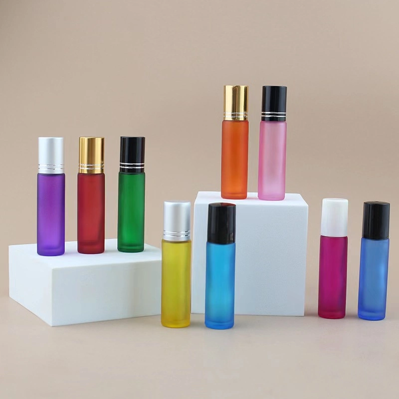 Round Shape Glass Roll on Bottle with Plastic Cap for Perfume Packing