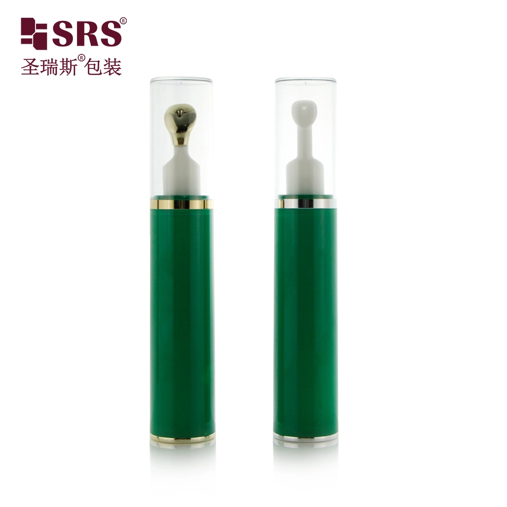 Green Eye Care Plastic Packaging Bottle Roller Applicator Available 15ml Bottle