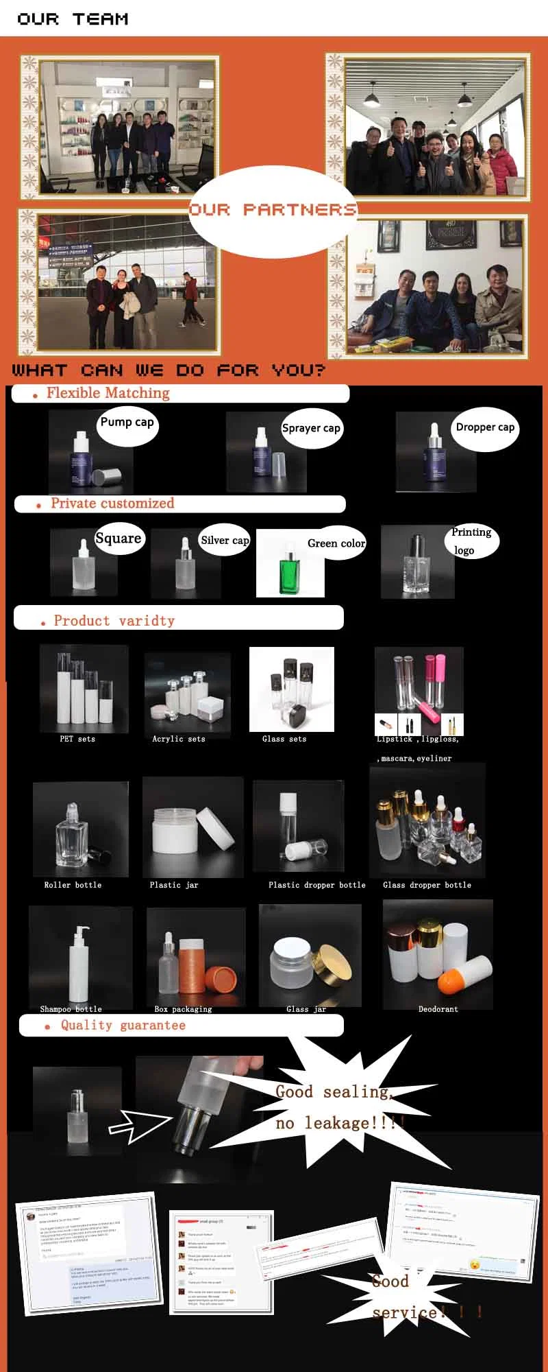 Custom Colorful Luxury 30ml 50ml 100ml Square Foundation Serum Packaging Glass Lotion Bottle Empty Perfume Spray Bottles