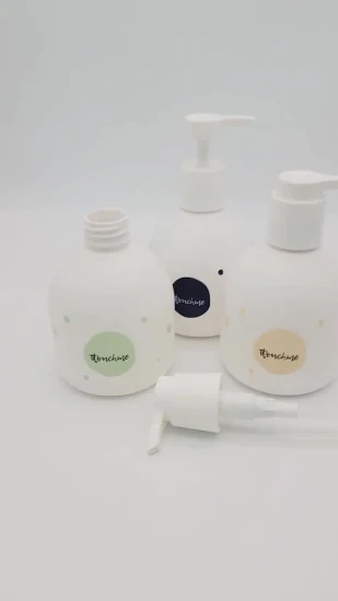 Emballage vide de shampoing pour revitalisant capillaire, bouteille cosmétique en plastique en forme de boule de 300ml avec pompe de pulvérisation 24/410