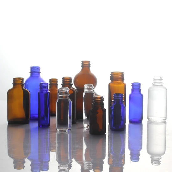 Compte-gouttes en verre DIN18, 5ml, 10ml, 15ml, cosmétique, huile essentielle de silex vert, bouteille Boston en verre ambré, vente en gros